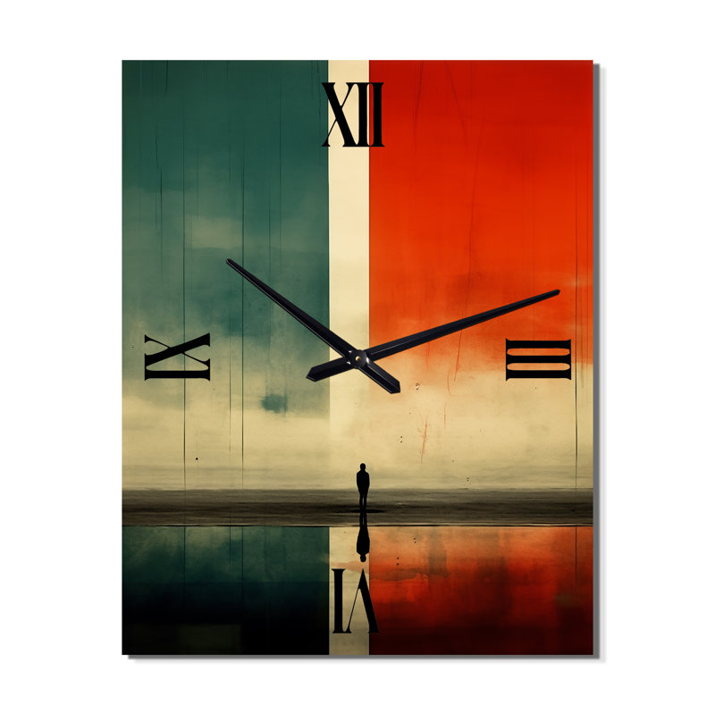 Horloge murale surdimensionnée, perdue dans la simplicité I, Petit