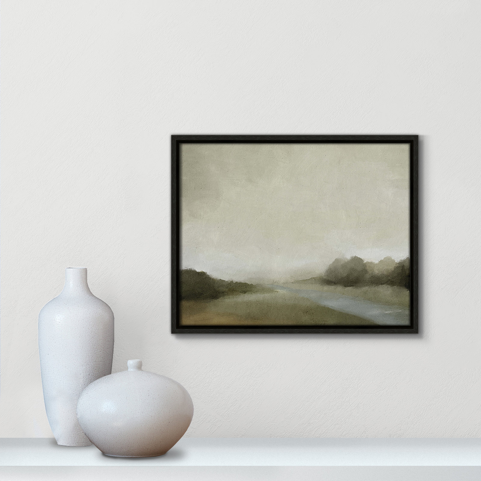 Vanora "Lovers Creek" Painting, 12.5" H x 15.5" W, Espresso