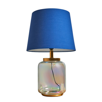 Neven 57Cm Clear/Grey Bedside Table Lamp