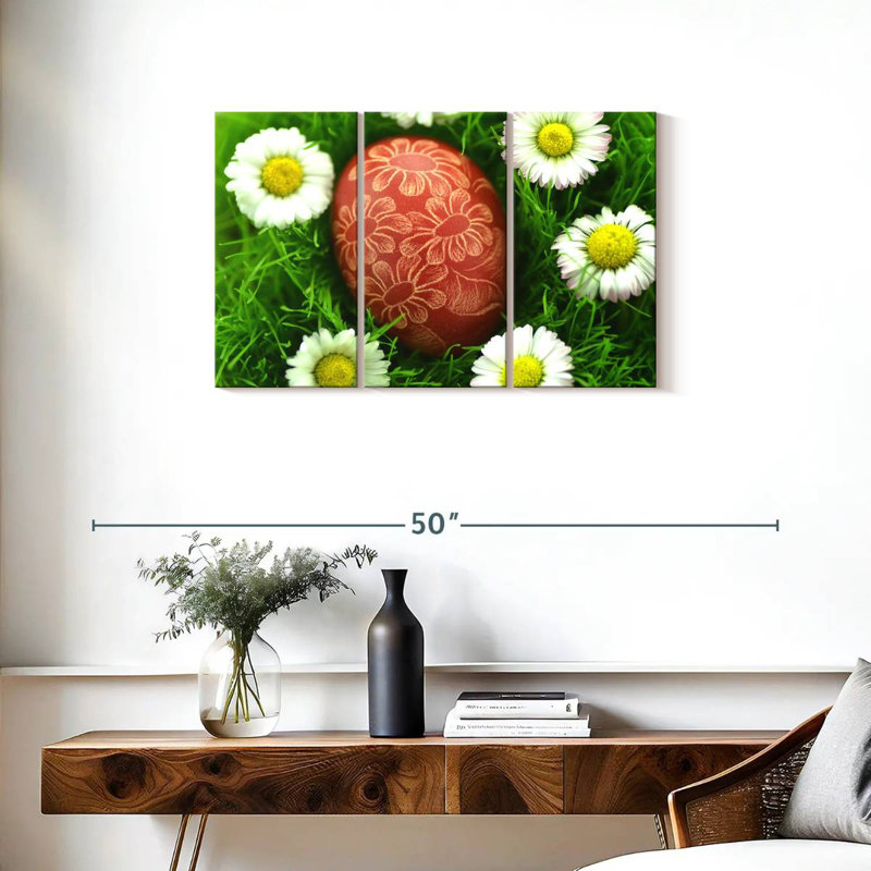 Œuf de Pâques floral Lelend, H 20 po x l 33 po