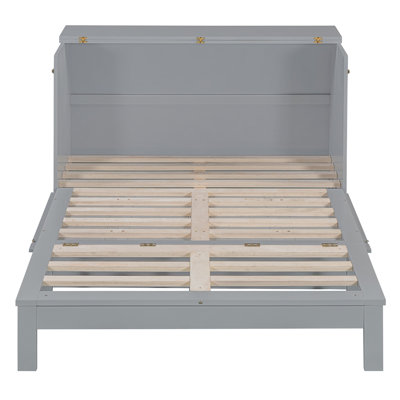 Lit escamotable avec grands tiroirs Murphy, gris