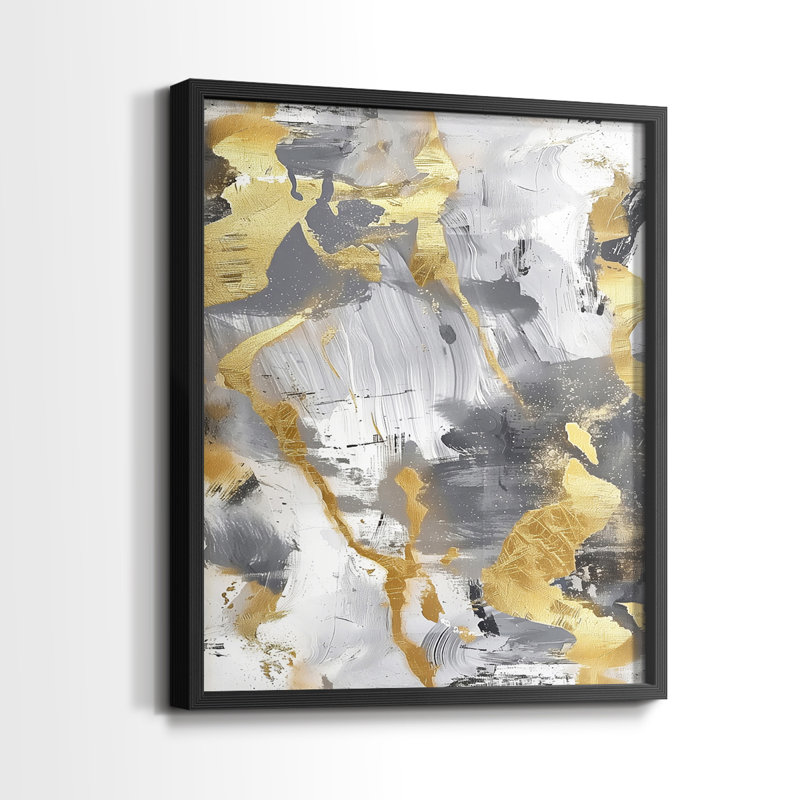 ABSTRACT Series cmxxxiv - reproduction encadrée de qualité supérieure - prête à être accrochée - aucun clou requis