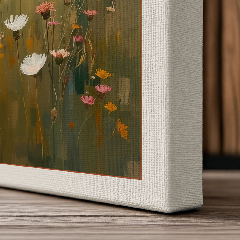 Misty Meadow Light Scandinavian - Wrapped Canvas, 18x12 - 45.7 x 30.5 cm, Cream Border