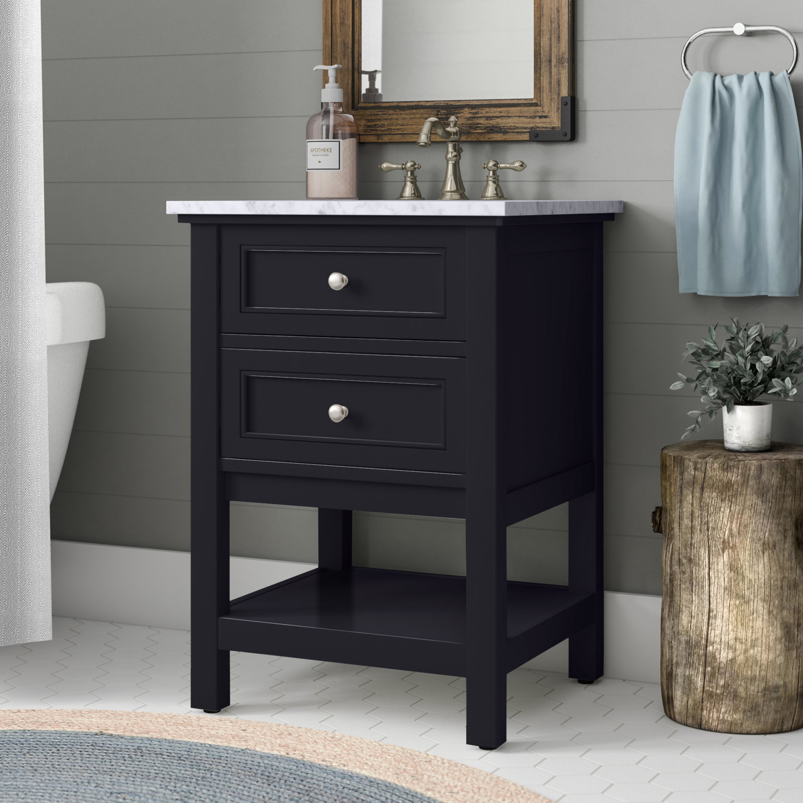 Bonsai 24'' Single Bathroom Vanity, Black