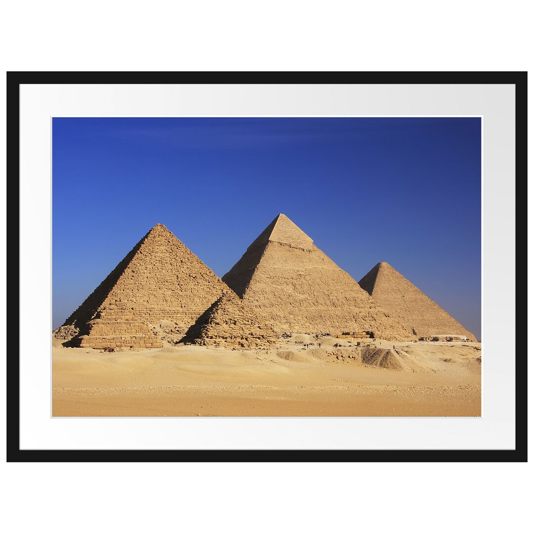 Pyramiden von Gizeh Gerahmte Wand Fotodruck Poster