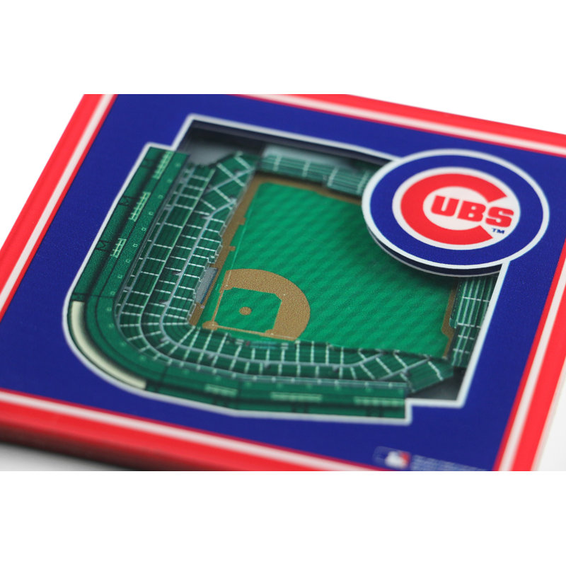 Acrylic Square 2 Piece Coaster Set, Chicago Cubs