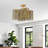 5-Light Gold Metal Tassel Semi Flush Mount 