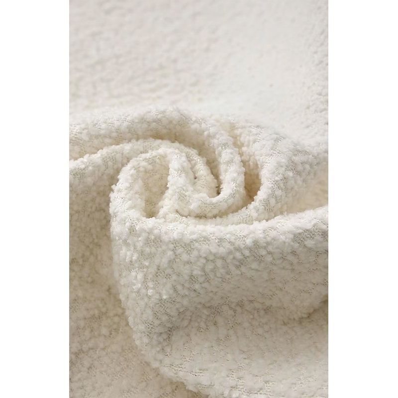 Soft Chenille Bouclé-style Throw Pillow Cover, Square 18", Brown