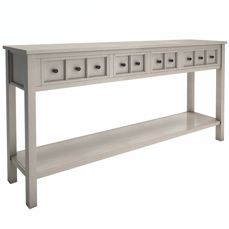Charming Console Table with Versatile Storage and Stylish Design, Gray