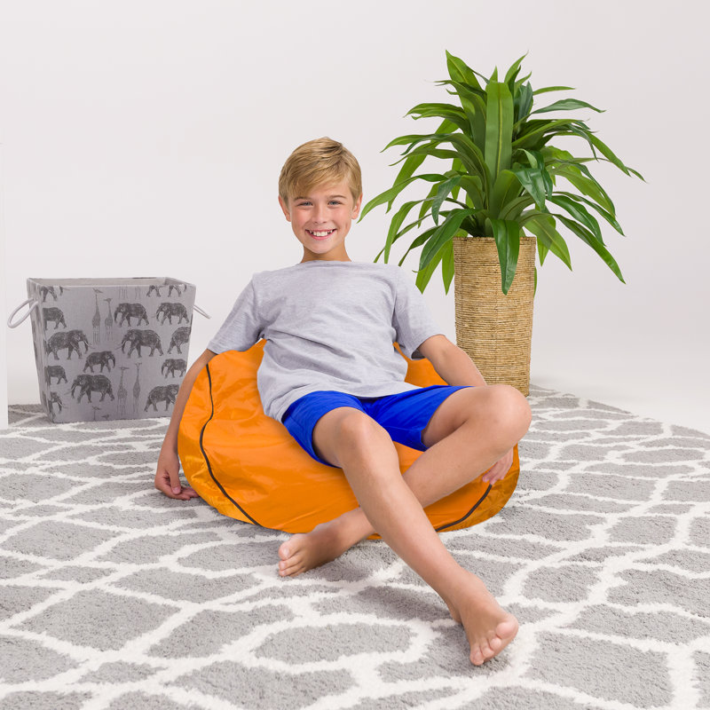 Bean Bag Chair for Kids, Teens, and Adults - Filled with Soft Beads, Includes Removable and Machine Washable Cover - Multiple Colors, Sizes and Fabrics including Soft Nylon & Canvas with Patterns