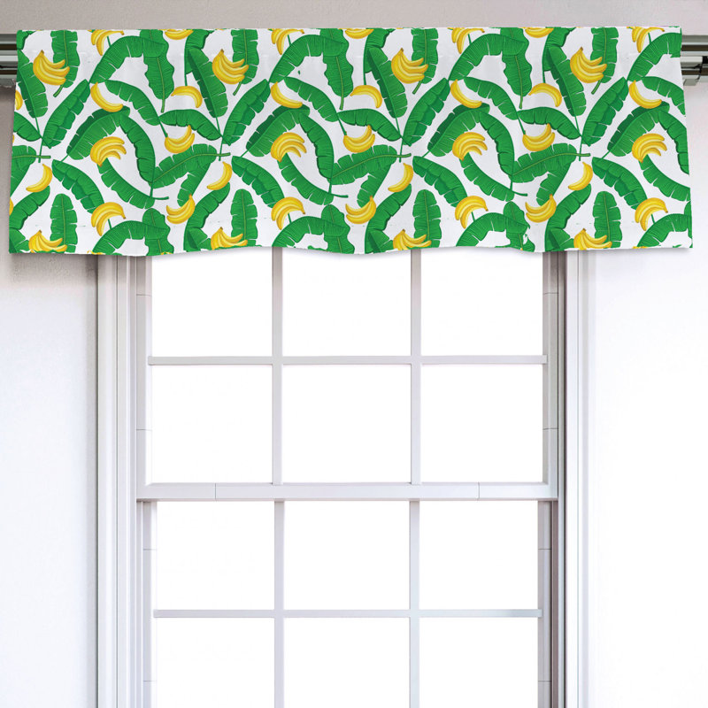 Sateen Floral Ruffled Window Valance