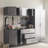 Garage Cabinet B From Series, 96 In. W X 79 H 20 D, 6 Pieces, Metallic Gray Finish, Drawers And Doors, Water Heat Design, 2X Thicker Edge Banding, On Adjustable Shelving, Double Metal Bracket 6 B,
