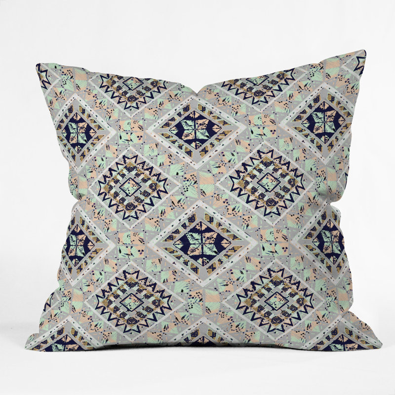 Coussin marta barragan camarasa mystic tribal, 16 po x 1 po, Gris