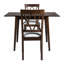 Table de salle à manger 44,39 po x 29,5 po x 30,1 po avec pieds en bois d'hévéa, espace pour la chambre, design américain moderne pour 4 petits appartements pliants de 29 po à 45 po de style contemporain-1400045126-1400045120