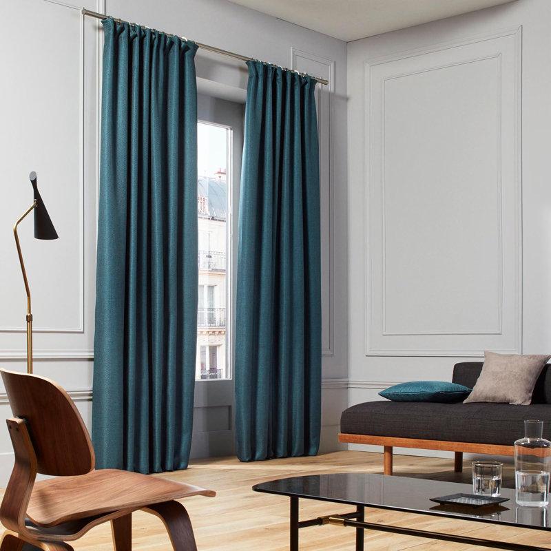 Coconut Semi Sheer Single Curtain Panel, 145 W x 280 D cm, Green
