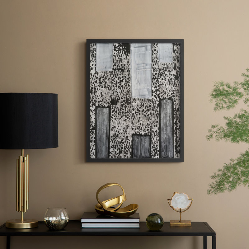 «Silver Colis», reproduction encadrée - bois massif, Noir, H 30 po x l 24 po