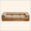 Élégant canapé en chenille avec siège de rangement, dossier cylindrique et accoudoirs, canapé contemporain en tissu 3 places avec compartiment de rangement caché-1120119849-1120119850