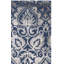 Tapis bleu marine en laine / coton touffeté à la main Pimentel-1674299413