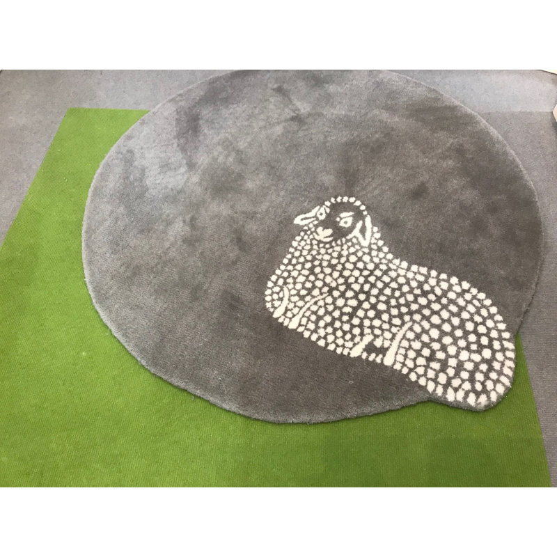 Round Hinrichs Animal Print Hand Woven 100cm X 100cm Area Rug