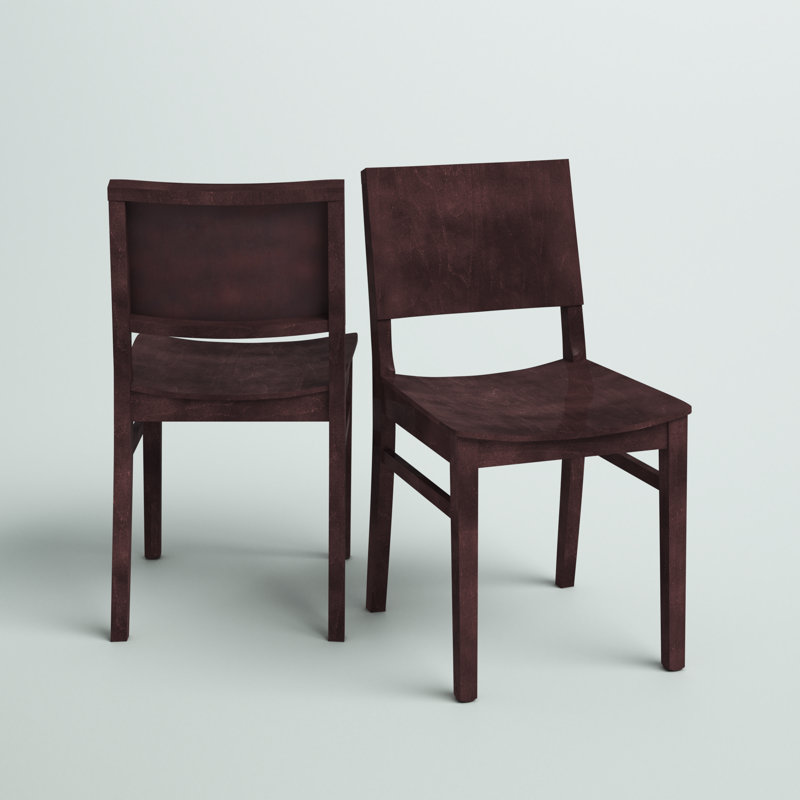 Chaise d'appoint en bois massif Arieli, Marron