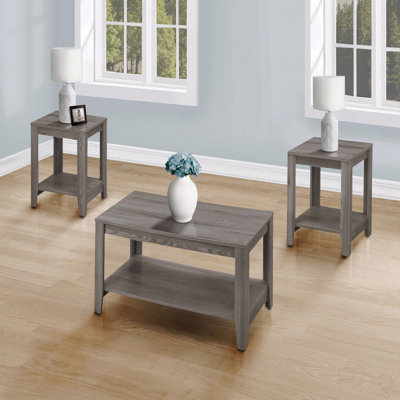 Table Set, 3Pcs Set, Coffee, End, Side, Accent, Laminate, Transitional