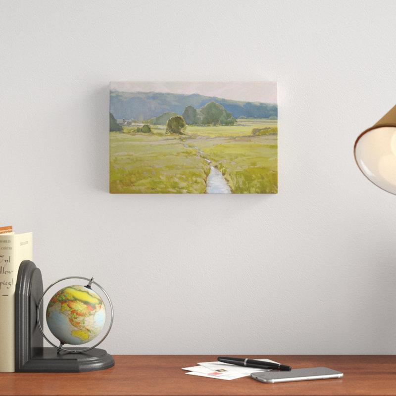 Summer Pasture II by Stephen Calcasola - Painting Print, 20cm H x 30cm W, Wrapped Canvas