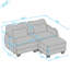 Canapé d'angle en chenille avec pouf amovible et coussins-465279931