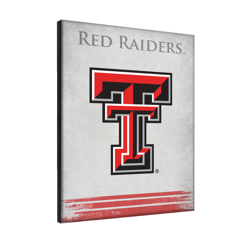 Impression sur toile tendue NCAA, H 15 po x l 20 po x P 1 po, Texas Tech Red Raiders