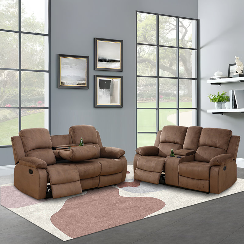 Keayra Upholstered Recliner, Brown Corduroy