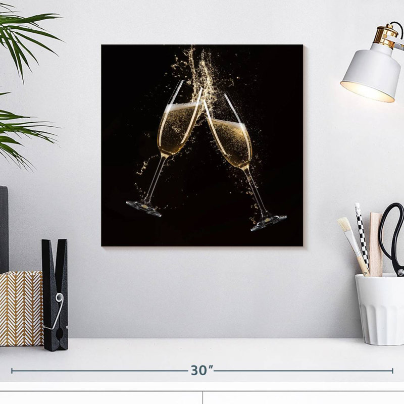 Yarlin Champagne Toast Splash, 16" H x 16" W