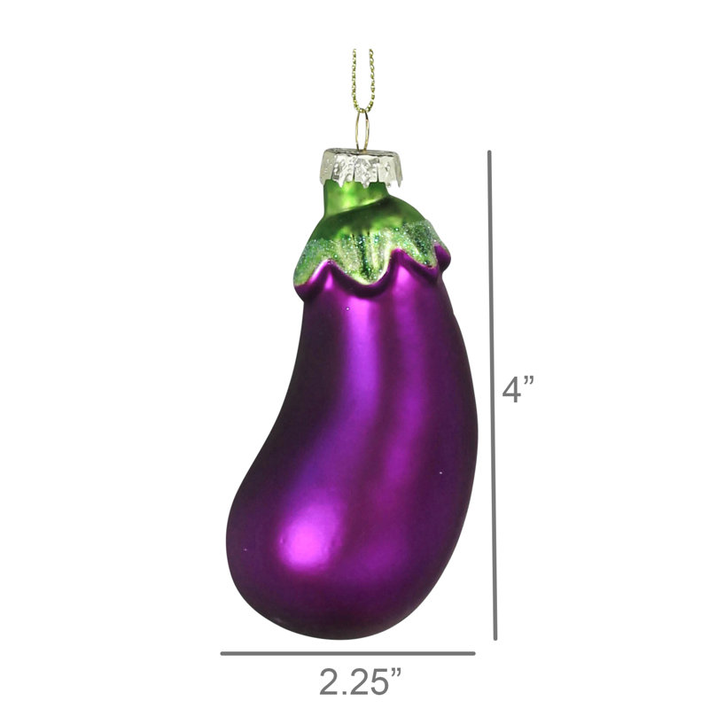 Ornement aubergine, verre