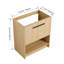 Meuble-lavabo de 30 po, armoire autoportante en contreplaqué à 2 portes, surface, assemblage facile, design américain, agencement de couleurs chêne et style, apparence-141754775-141754769