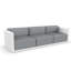 Gatsby 114" Wide Outdoor Patio Sofa with Cushions-667017528-667017476
