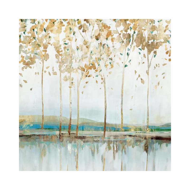 «River Breath I» par Isabelle Z - reproduction d'art, H 37 po x l 37 po x P 1,5 po, Toile tendue, Pas de tapis