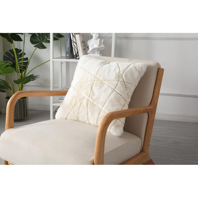 Coussin Emma, Blanc / Doré
