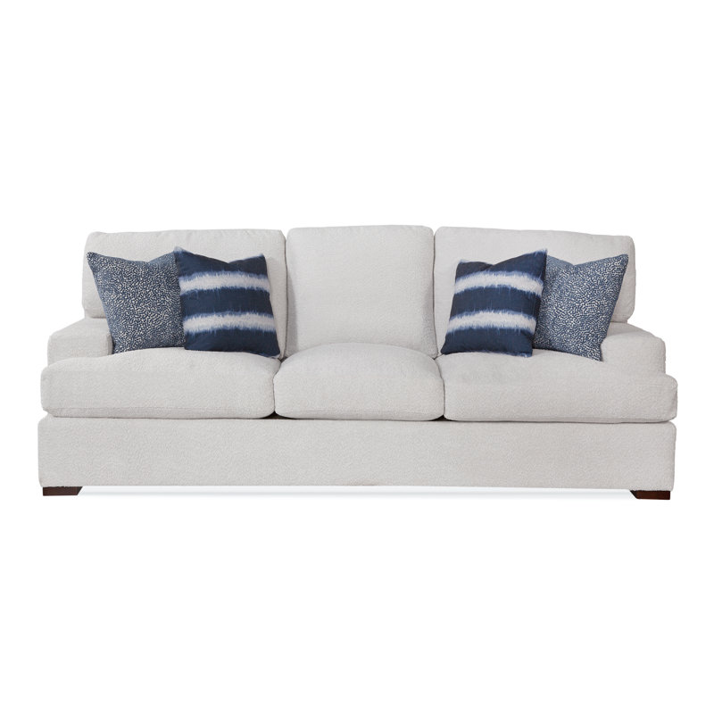 Cambria Upholstered 97'' Sofa, Snow Crypton Performance; 0884-91, Mineral