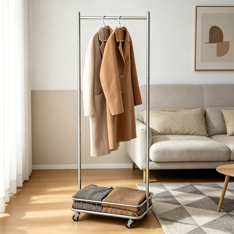 Modern Stainless Steel Hall Tree