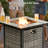 Baili 7 - Person Outdoor Wicker/Rattan Sectional Seating Group with Swivel Chairs, Modern Modular Conversation Set with Cushions-112577997