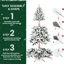 Arbre de Noël 7 pi avec 1514 pointes, arbre à charnières enneigé réaliste en PE + PVC-118094900