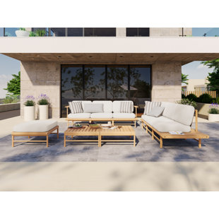 Indoor / Outdoor Striped Square Cushion
