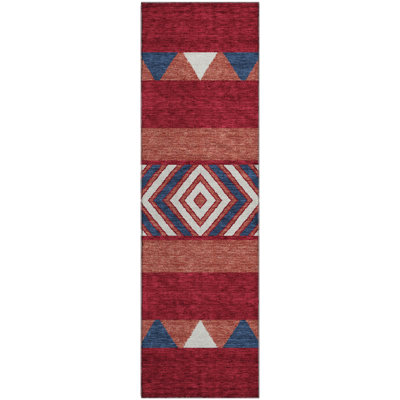 Tapis rouge Prisco lavable à la machine de qualité supérieure