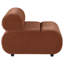 Fauteuil sans accoudoirs Byrne en velours rouille