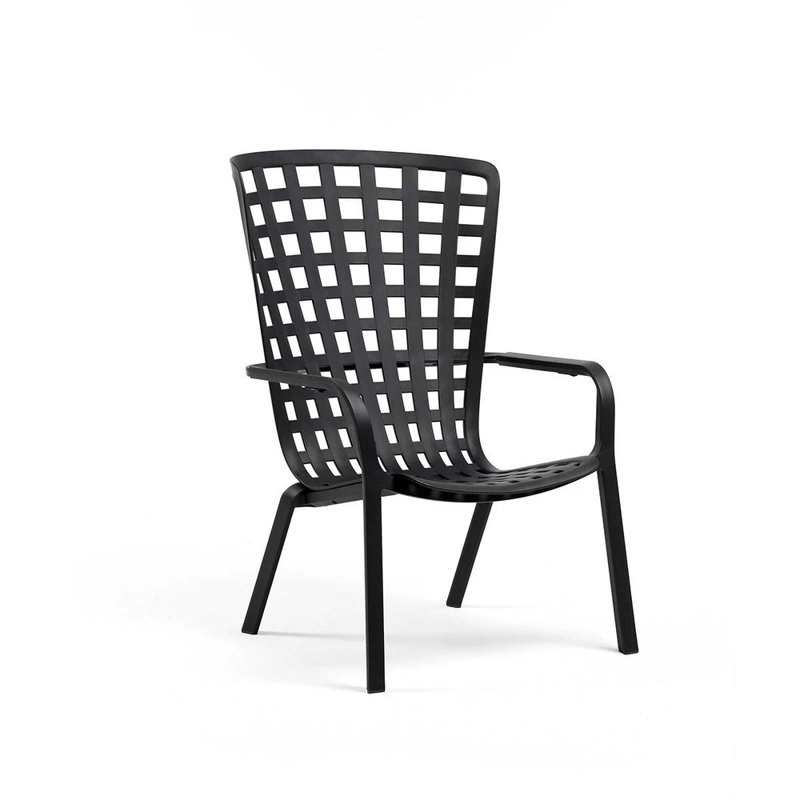 Folio Outdoor Rocker Chair, Black, Pink