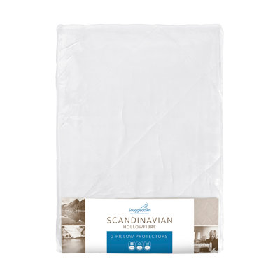 Snuggledown Scandinavian Classic Hollowfibre Pillow Protector Machine Washable (2 Pack)