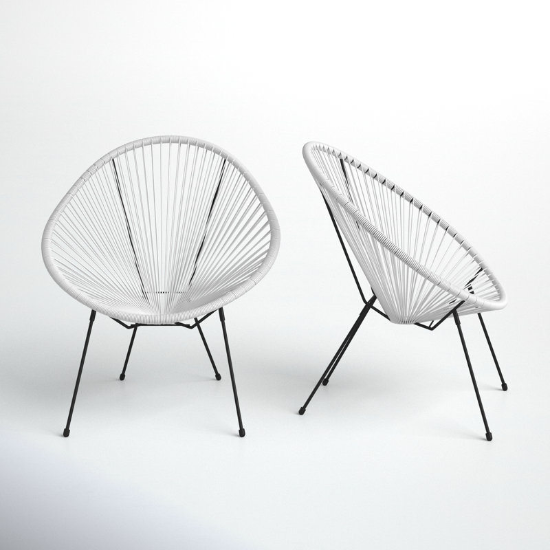 Chaise de patio Lucilio, Blanc