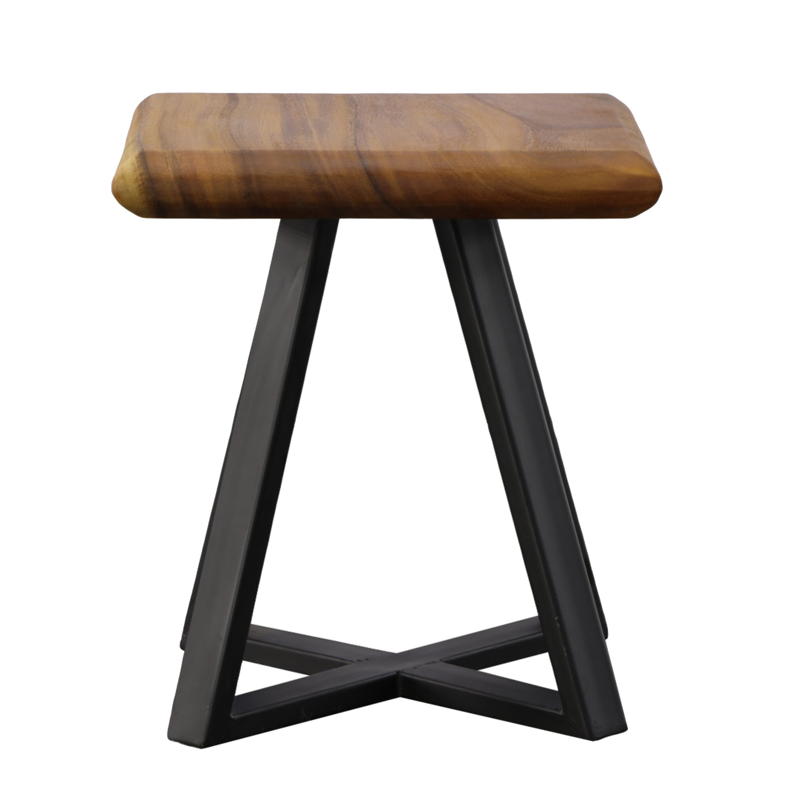 Trapezium Side Table, Metal Base