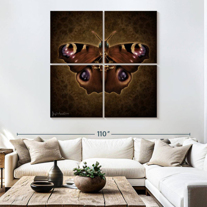 Papillon paon Bramp Steampunk II, H 74 po x l 74 po