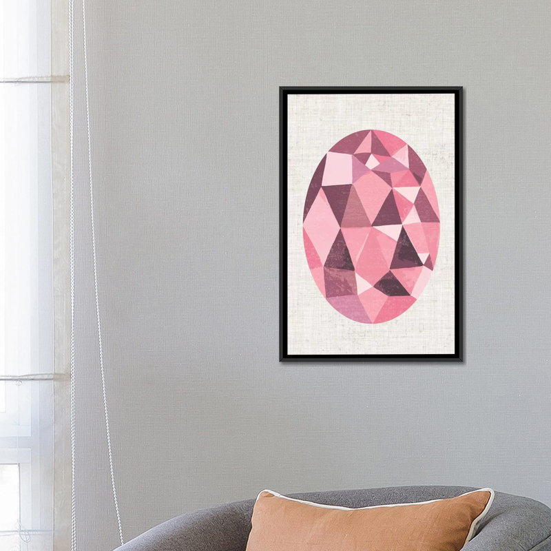 « bijou iv », reproduction d’impression sur toile tendue, H 26 po x l 18 po x P 1,5 po, Toile avec cadre noir, Pas de tapis