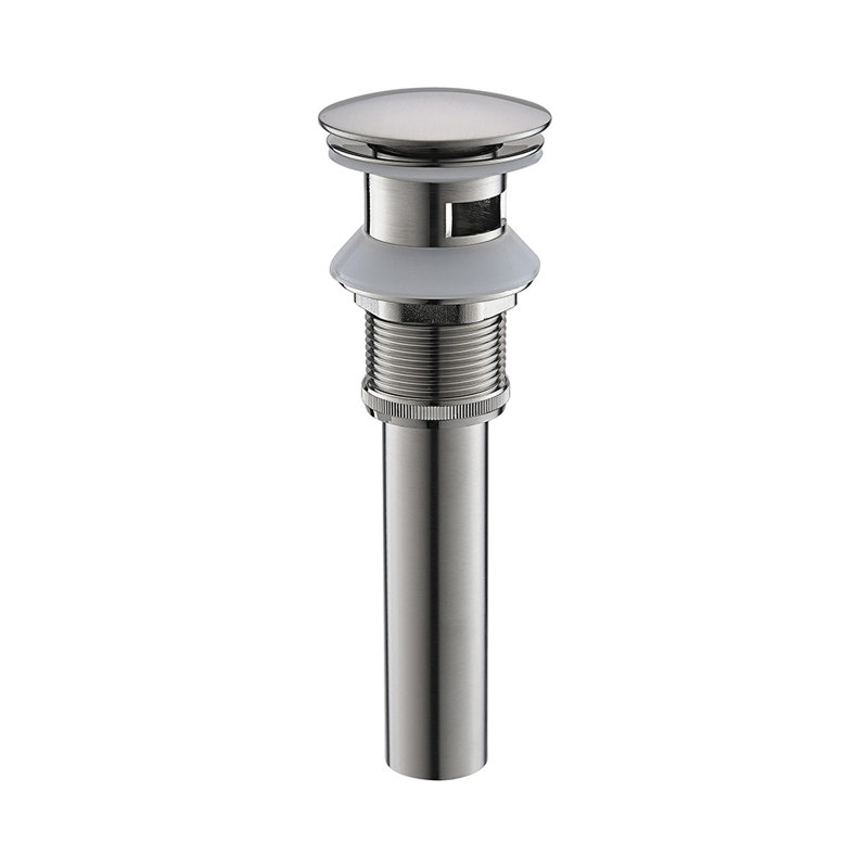 Pop-Up Bathroom Sink Drain Stopper with Overflow, Brushed Nickel