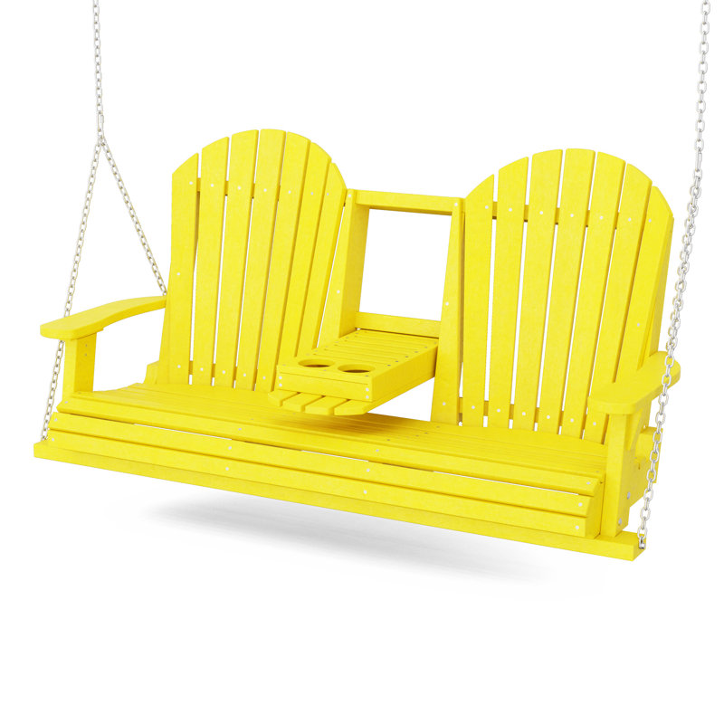 Balancelle 5 pi avec console Heritage, Jaune citron